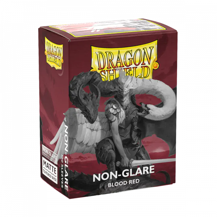 Dragon Shield Non-Glare Blood Red 100 Bustine