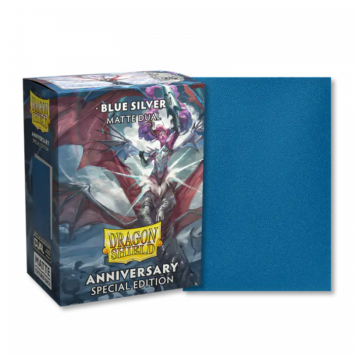 Dragon Shield Dual Matte Cobalt & Silver 100 Bustine